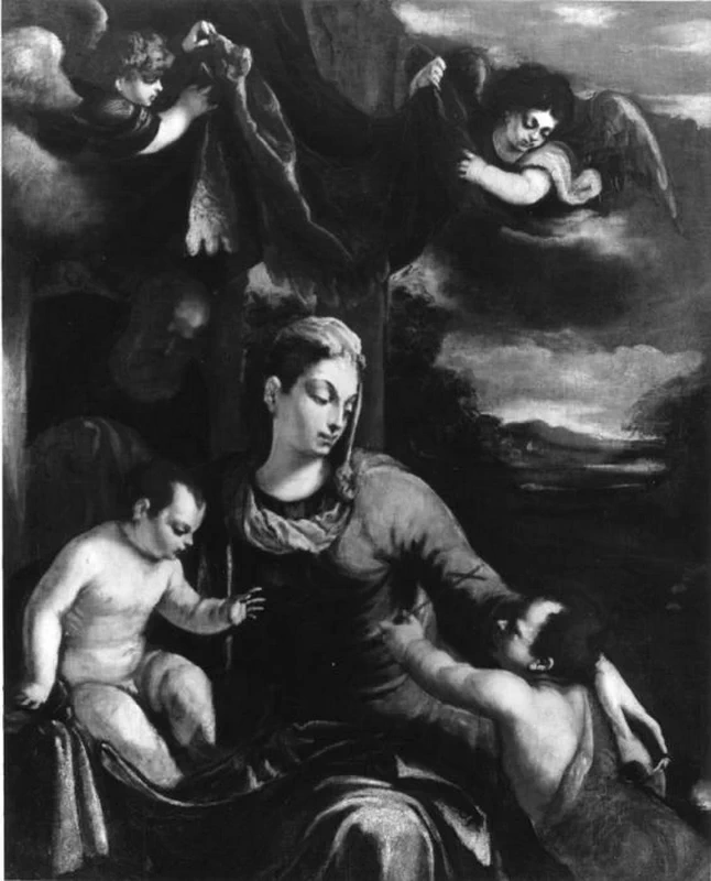 Francesco Bassano-171-Madonna con Bambino e San Giovannino 1